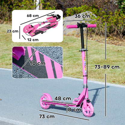 AIYAPLAY Scooter for Kids, Folding Kick Scooter w/ Adjustable Handle
