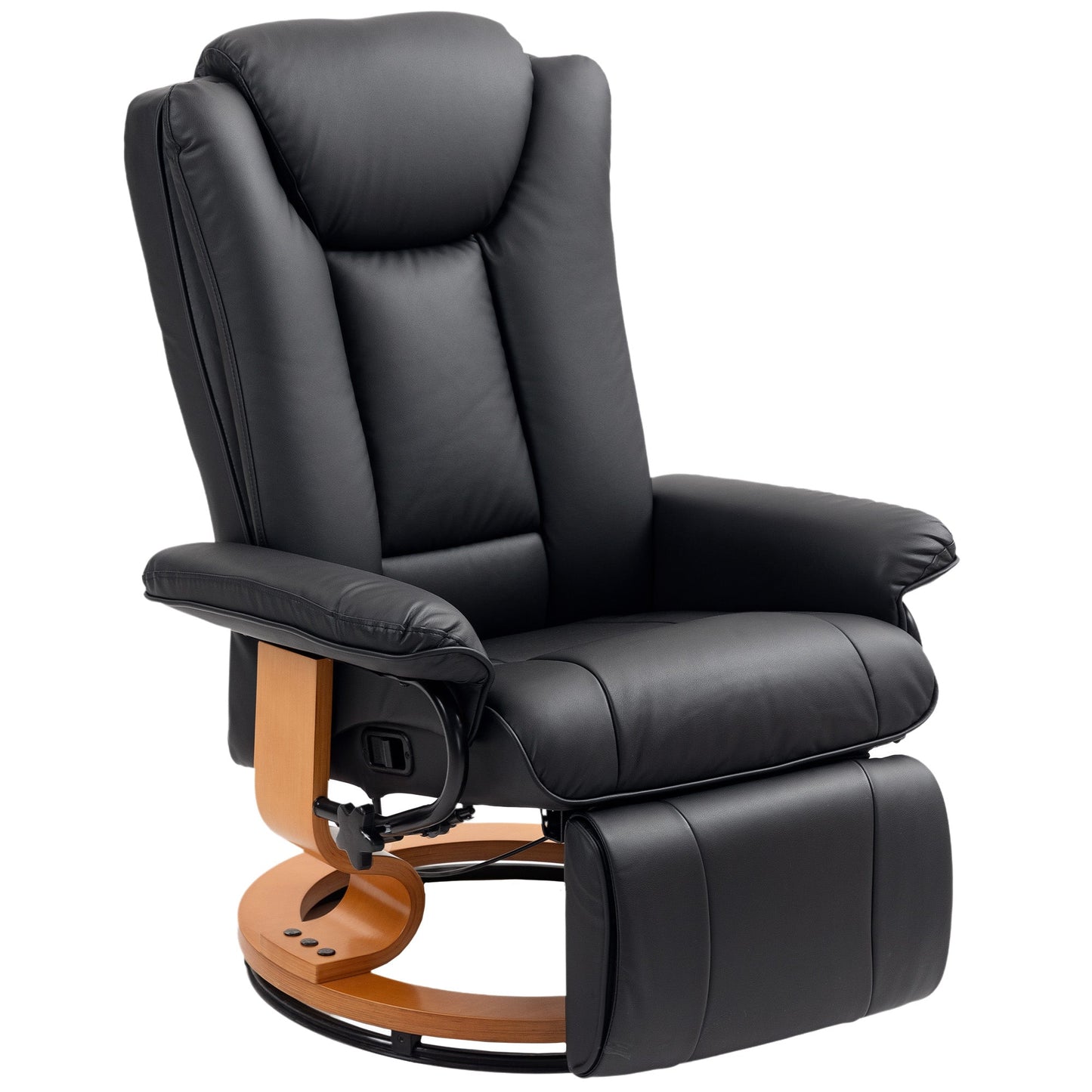 HOMCOM PU Leather Reclining Armchair with Footrest for Living Room