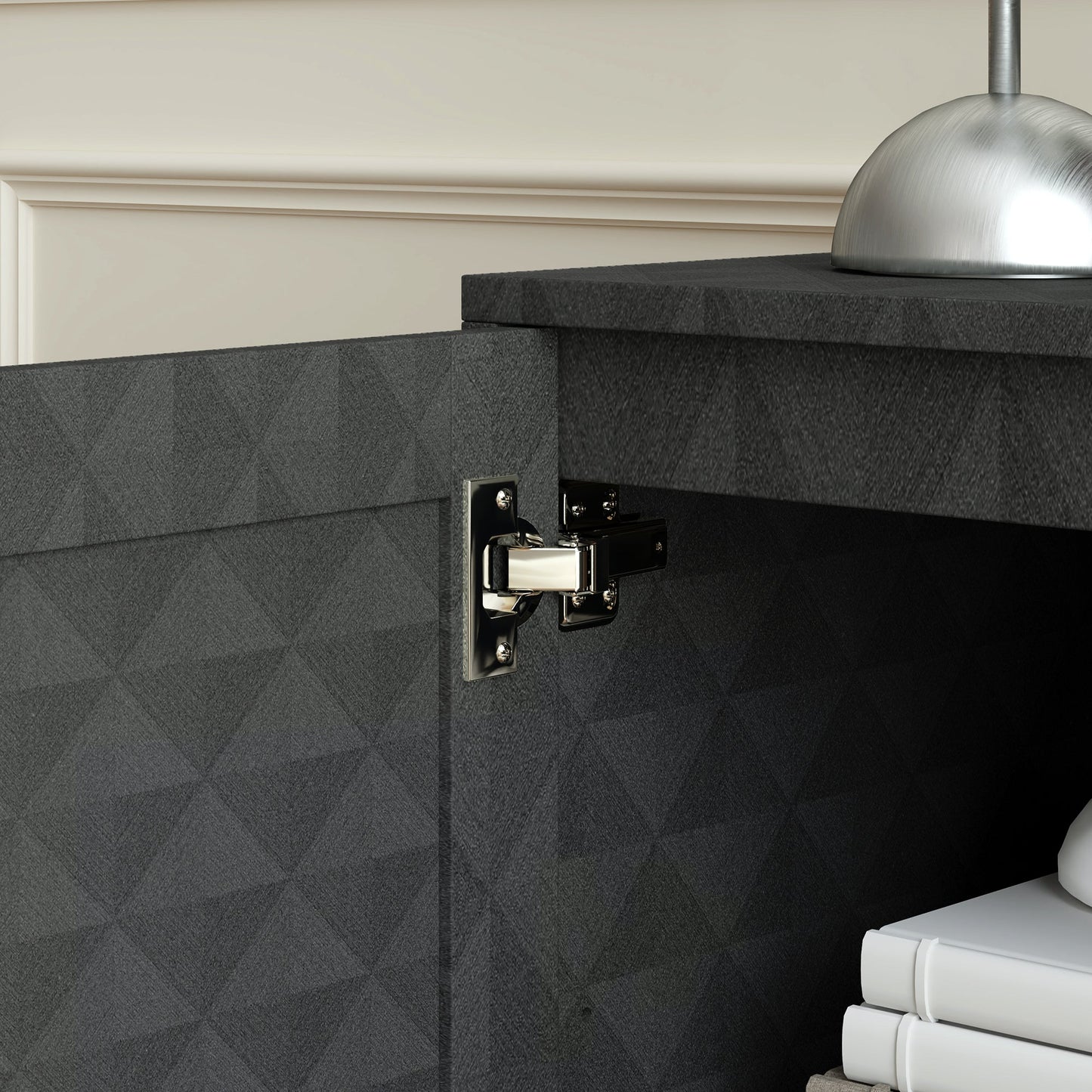 HOMCOM Modern Storage Cupboard with Adjustable Shelf and 2 Doors