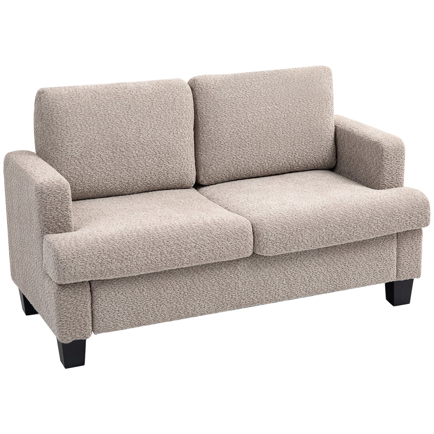 HOMCOM 138 cm Chenille Fabric Loveseat Sofa with S-springs