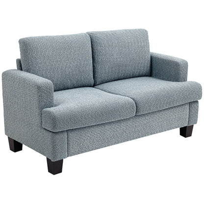 HOMCOM 138 cm Chenille Fabric Loveseat Sofa with S-springs