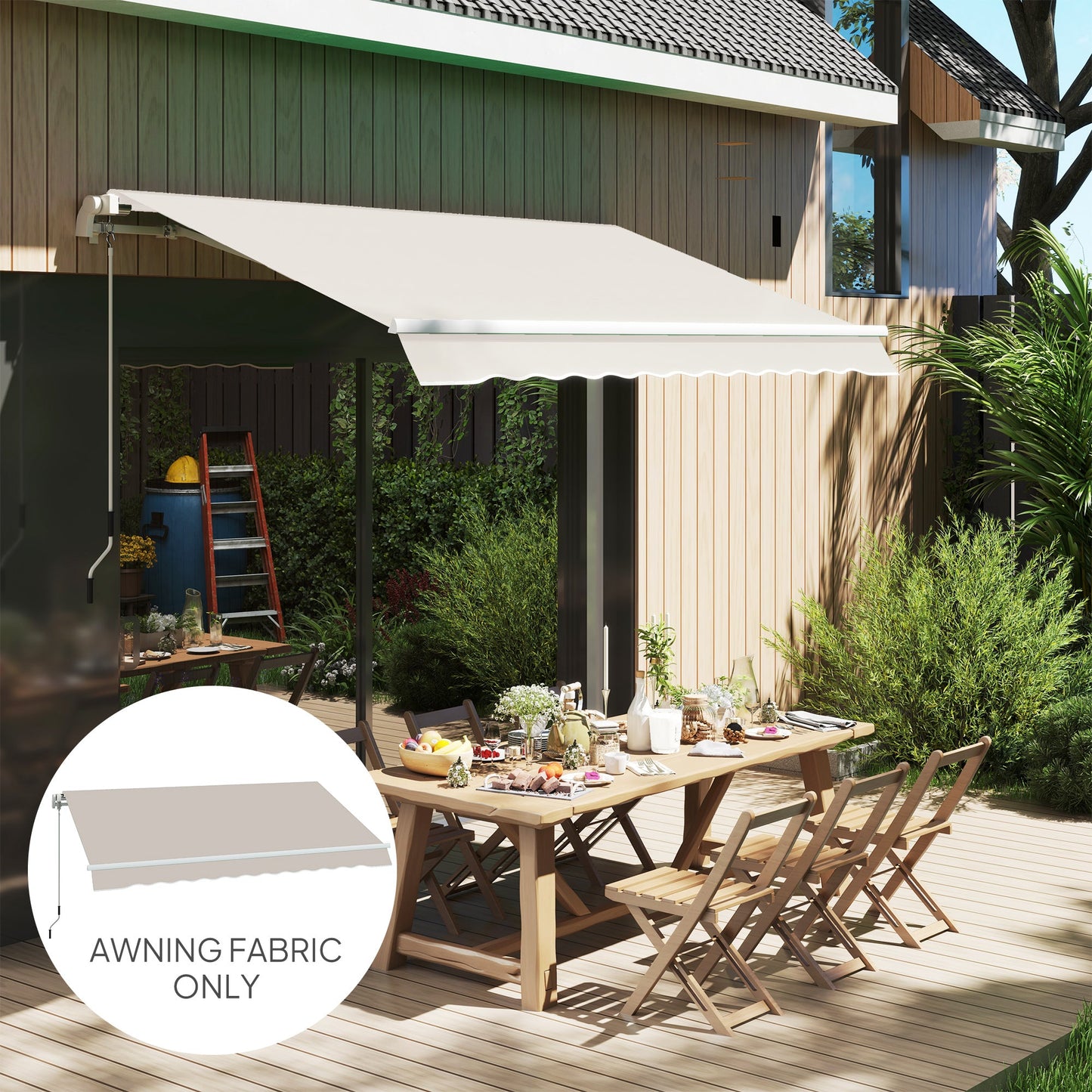 Outsunny Replacement Canopy for 3 x 2.5 m Awning (Fabric Only)
