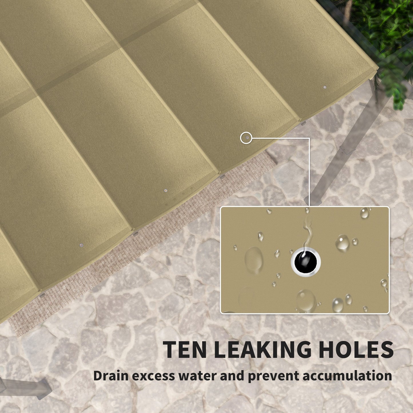 Outsunny Pergola Shade Cover Replacement Canopy for 4 x 3(m) Pergola