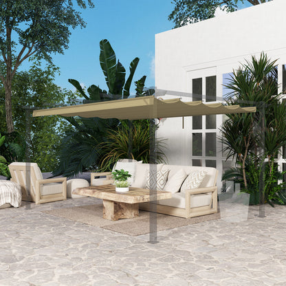 Outsunny Pergola Shade Cover Replacement Canopy for 4 x 3(m) Pergola