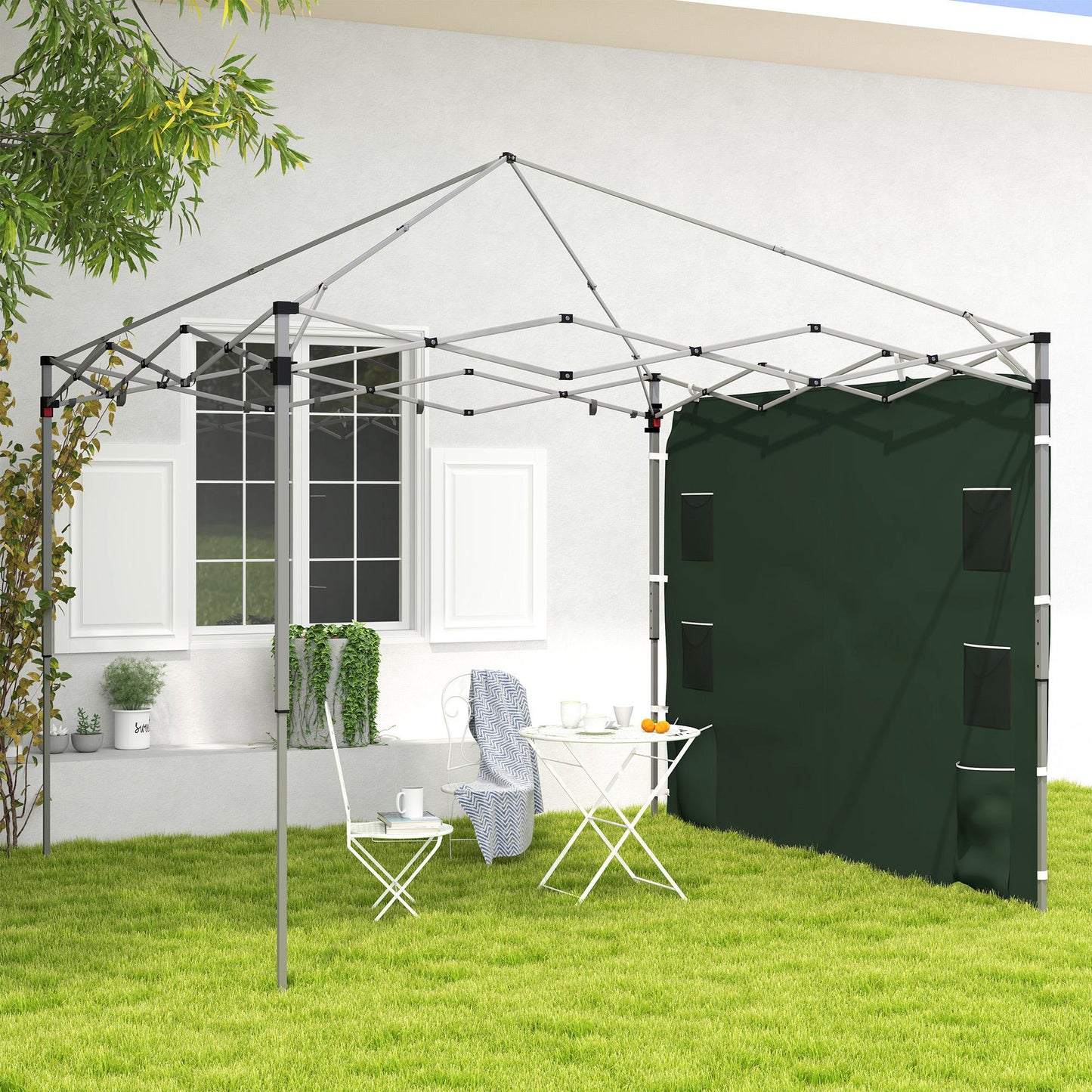 Outsunny Side Panel for 3x3 m Pop Up Gazebos, 1 Pack Sidewall Only