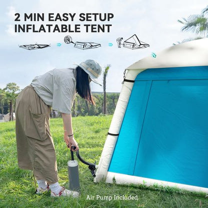 Outsunny Inflatable Camping Tent, Easy Setup 2 Man Tent