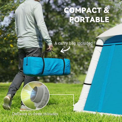 Outsunny Inflatable Camping Tent, Easy Setup 2 Man Tent