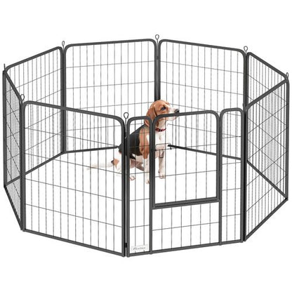 PawHut Dog Pen, 12 Panels Puppy Pen for Small Dogs, 60cm High