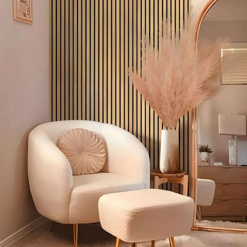 Natural & Coloured Acoustic Slatted Wall Panels