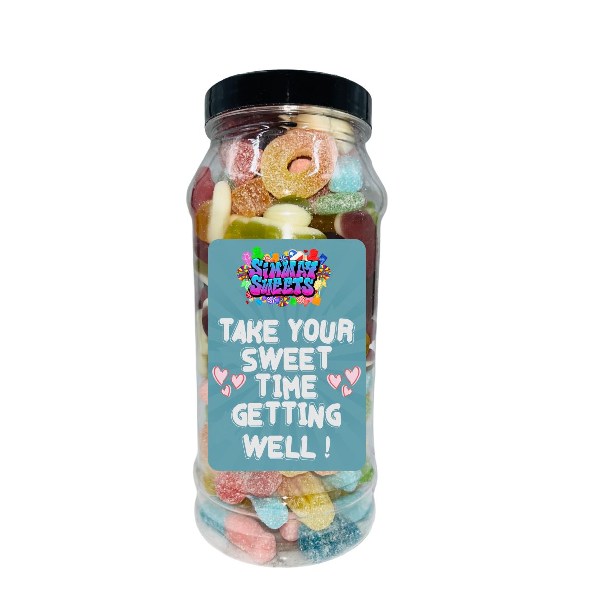 Simway Sweets 'Get Well Soon' Mix Sweet Gift Candy Jar - Pick Your Mix!