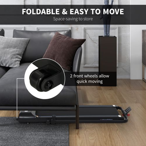 HOMCOM Foldable Walking Treadmill w/ LED Display