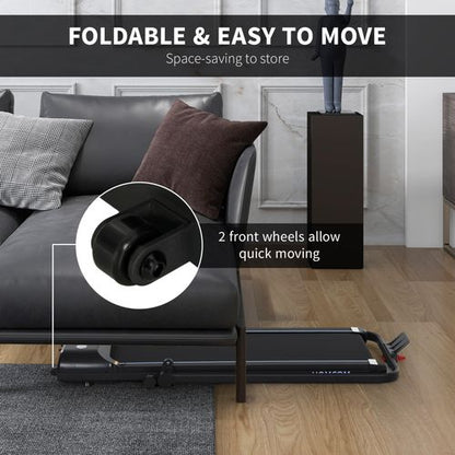 HOMCOM Foldable Walking Treadmill w/ LED Display