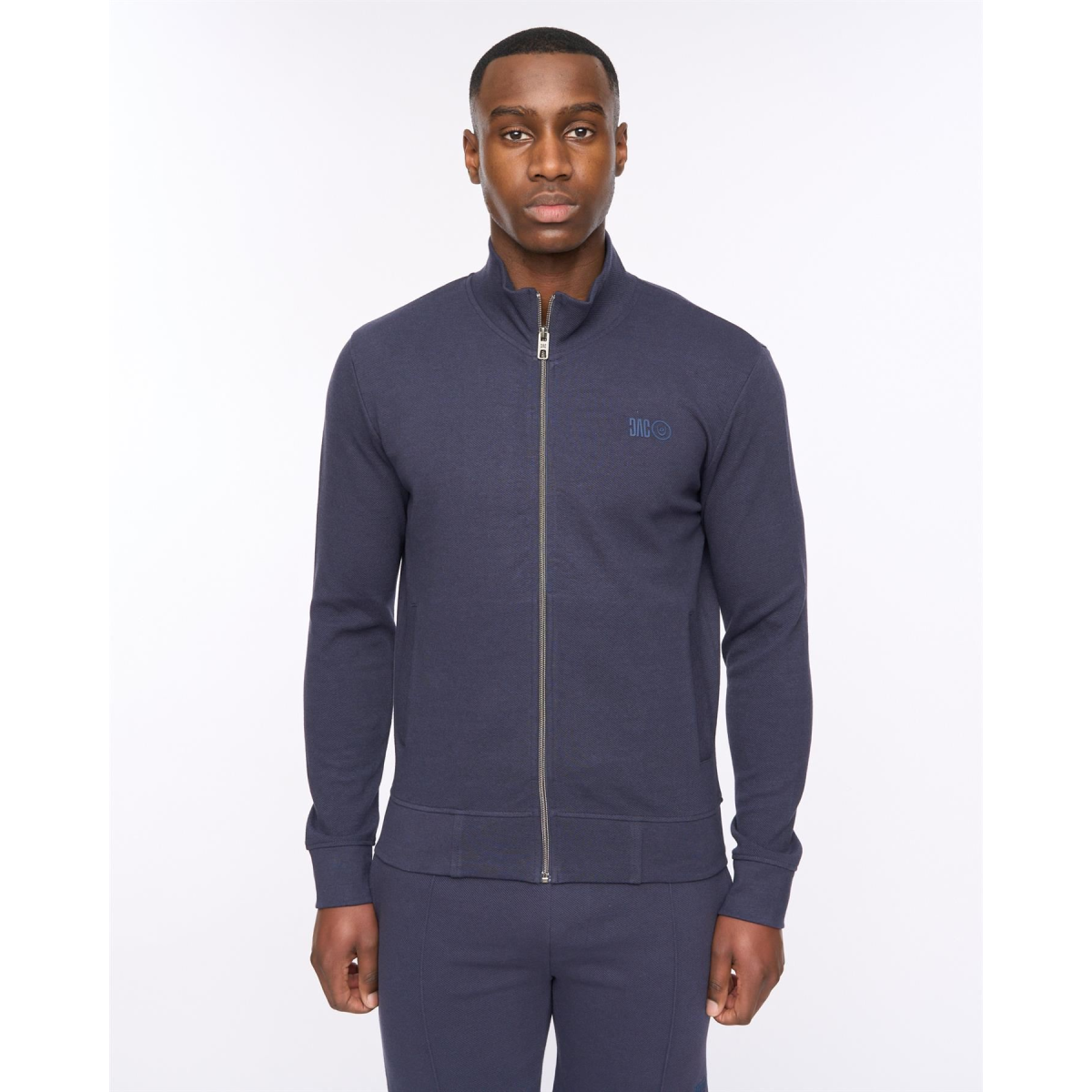 Hannings Zip Thru Hoodie Dark Navy