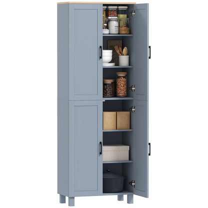 HOMCOM Modern Kitchen Cupboard Storage Cabinet with 4 Shelves