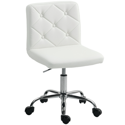HOMCOM Modern Vanity Computer Desk Chair with Rolling Wheels