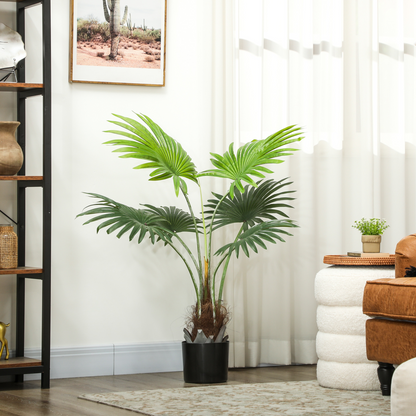 HOMCOM Artificial Plant with PEVA Leaves and Coconut Coir for Home Office