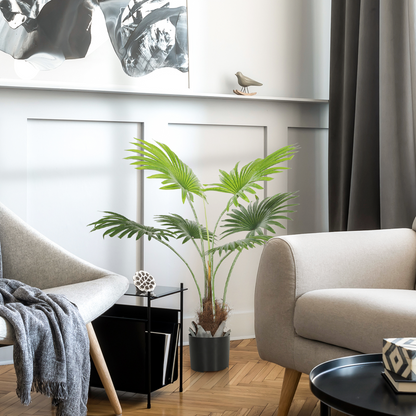 HOMCOM Artificial Plant with PEVA Leaves and Coconut Coir for Home Office