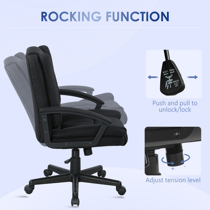 HOMCOM Swivel Executive Office Chair Mid Back Chair w/ Arm