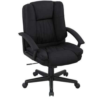 HOMCOM Swivel Executive Office Chair Mid Back Chair w/ Arm