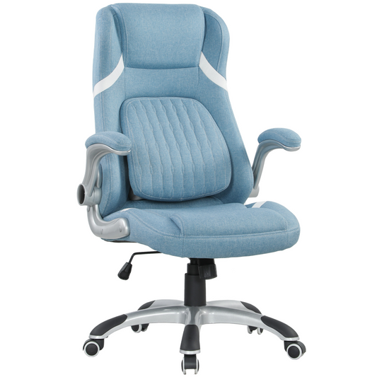 Vinsetto Fabric Office Desk Chair w/ Adjustable Height Tilt Function