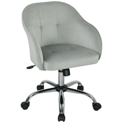HOMCOM Vanity Chair for Desk, with Height Adjustable, Wheels