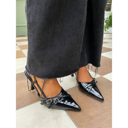 Slingback Strappy Buckle High Heels