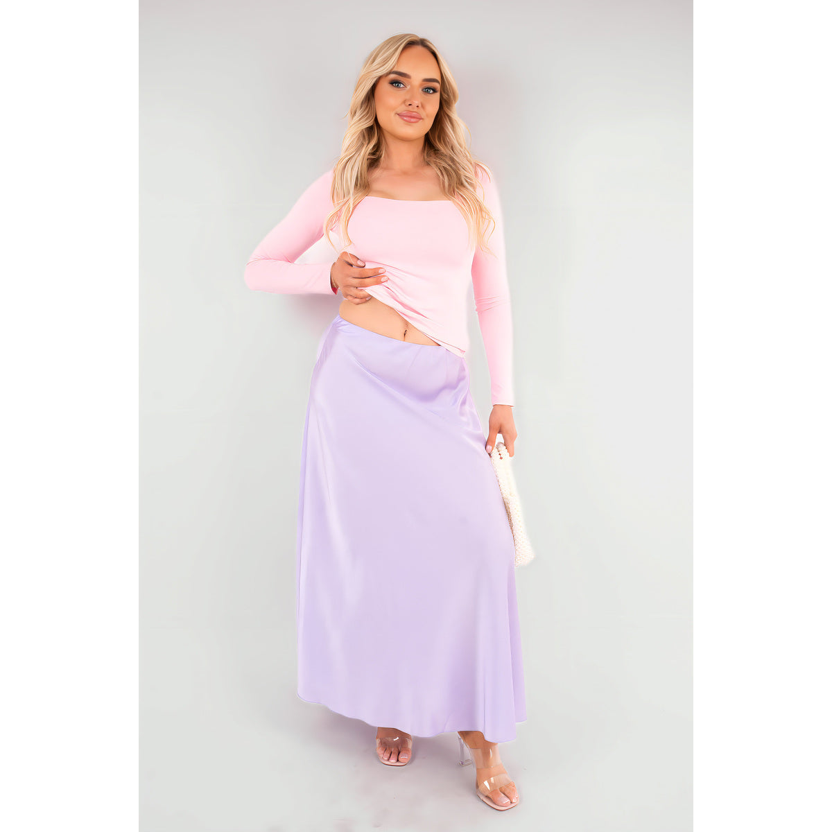 Square Neckline Long Sleeve Top