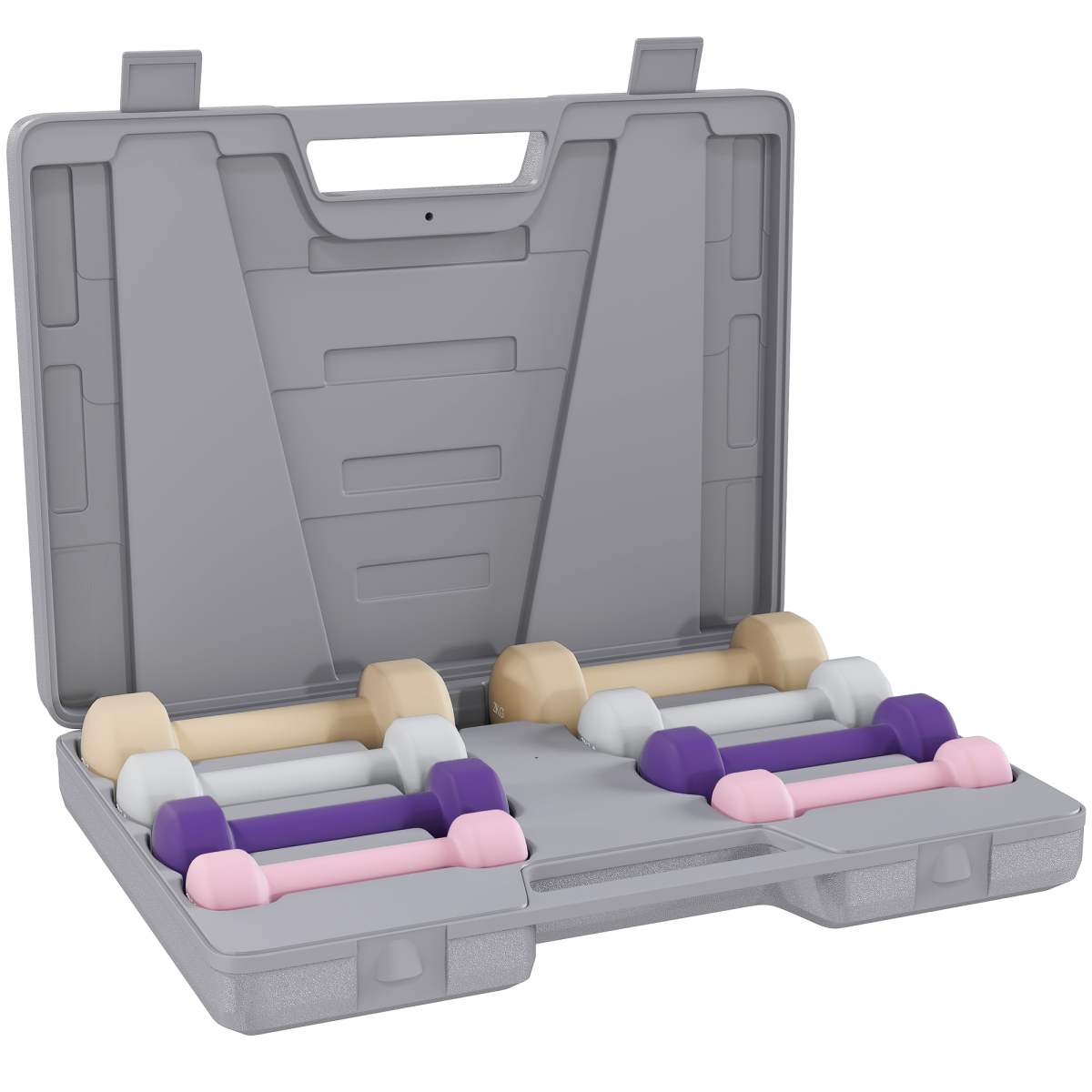 HOMCOM Dumbbell Weights Set with Carry Case