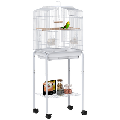 PawHut Bird Cage for Budgie Finch Canary Parakeet W/ Stand Tray