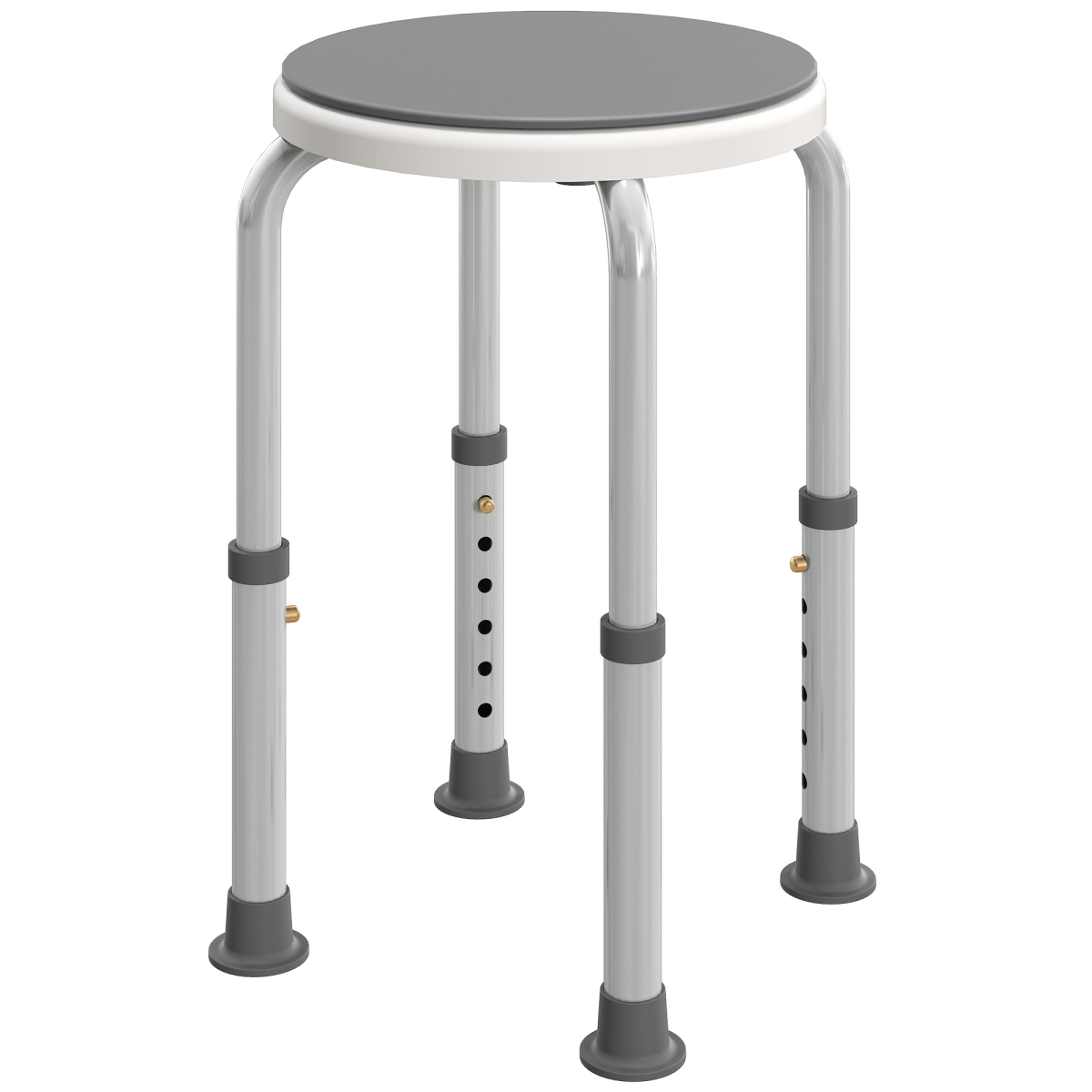 HOMCOM 360 Degree Swivel Shower Stool with Non-Slip Feet for Disabled