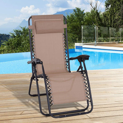 Zero Gravity Chair Adjustable Patio Lounge Chair Recling Seat