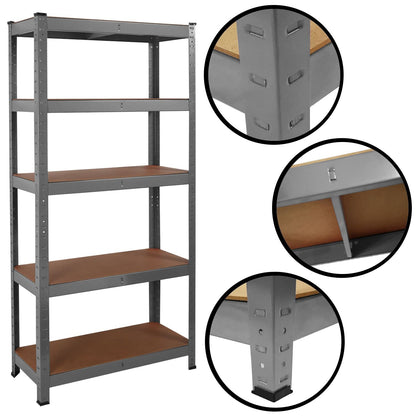 Grey or Blue Powder coated racking/ shelving bay 5 Thick MDF shelves