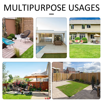 Outsunny 6 Pieces Outdoor PE Rattan Garden Furniture Set with Three-seat, Armchairs and Footstools, Patio Wicker Dining Sets w/Glass Top Dining Table, Soft Cushion, Mixed Brown