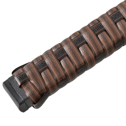 Outsunny 6 Pieces Outdoor PE Rattan Garden Furniture Set with Three-seat, Armchairs and Footstools, Patio Wicker Dining Sets w/Glass Top Dining Table, Soft Cushion, Mixed Brown