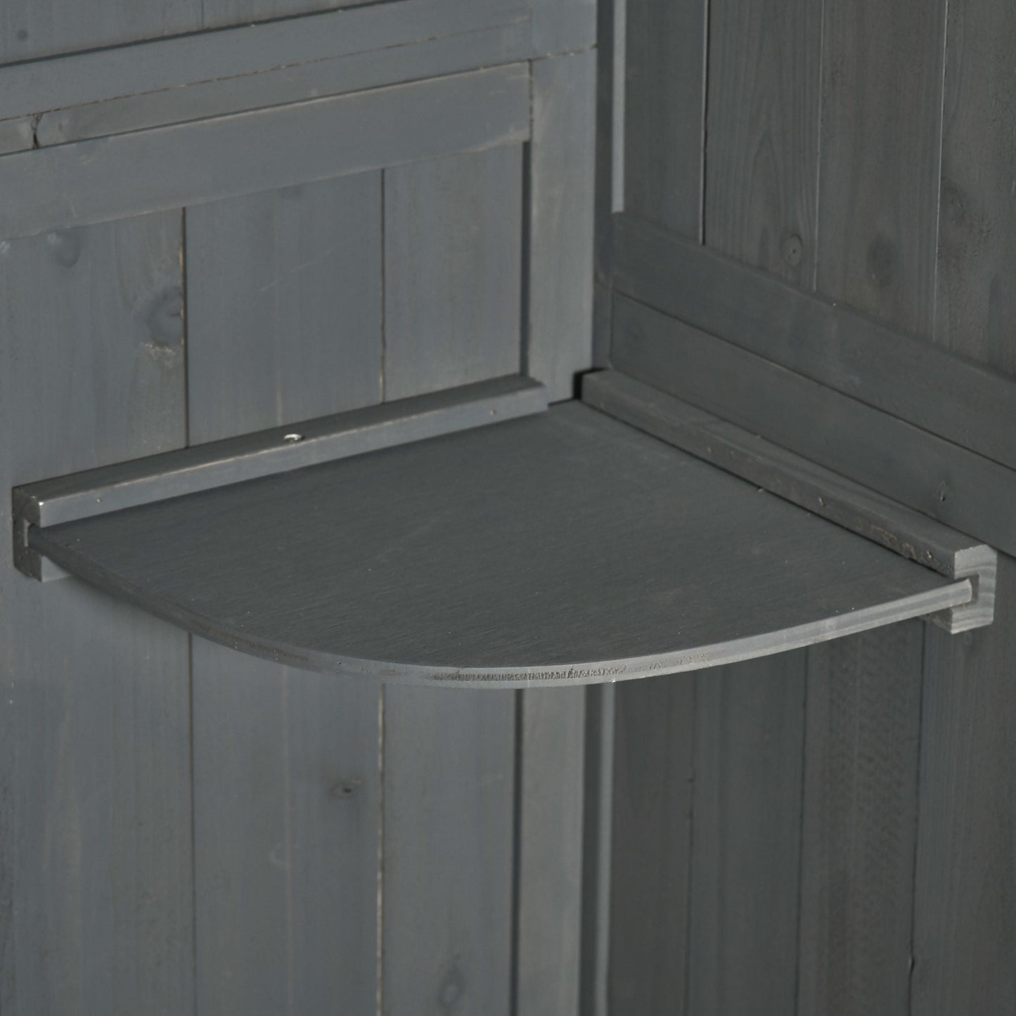 Rustica 179cm Single Door Apex Garden Store Fir Wood Grey by Steadfast