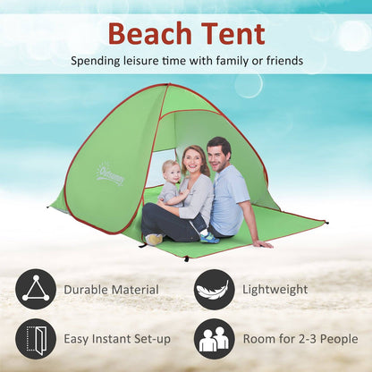 Pop Up Tent Beach Fishing Camping Uv Protection Patio Sun Shade Shelter