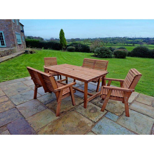 Swedish Redwood Garden Furniture Set by Croft - 4 Seat