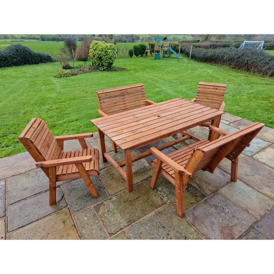 Swedish Redwood Garden Furniture Set by Croft - 4 Seat