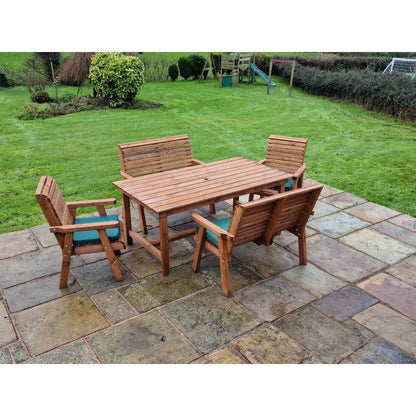 Swedish Redwood Garden Furniture Set by Croft - 4 Seat
