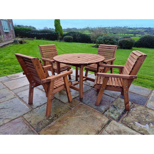 Swedish Redwood Garden Furniture Set by Croft - 4 Seat