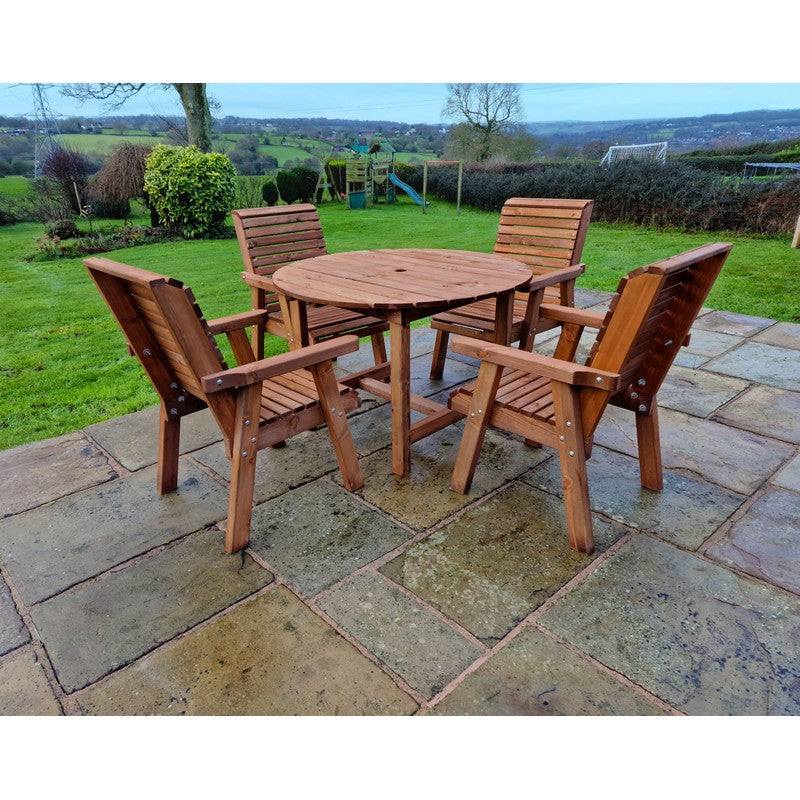 Swedish Redwood Garden Furniture Set by Croft - 4 Seat