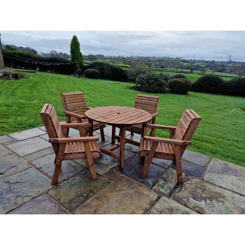 Swedish Redwood Garden Furniture Set by Croft - 4 Seat