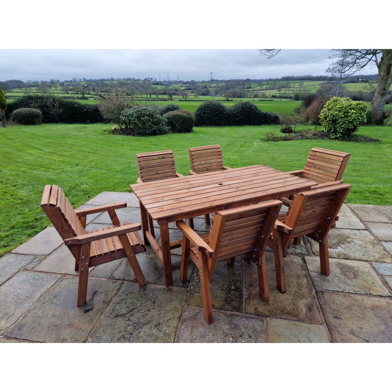 Swedish Redwood Garden Furniture Set by Croft - 6 Seat
