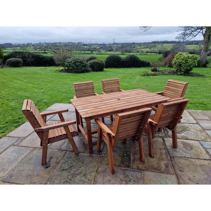 Swedish Redwood Garden Furniture Set by Croft - 6 Seat