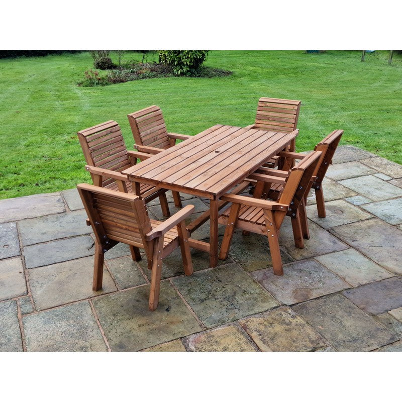 Swedish Redwood Garden Furniture Set by Croft - 6 Seat