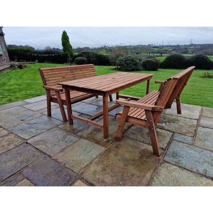 Swedish Redwood Garden Furniture Set by Croft - 6 Seats