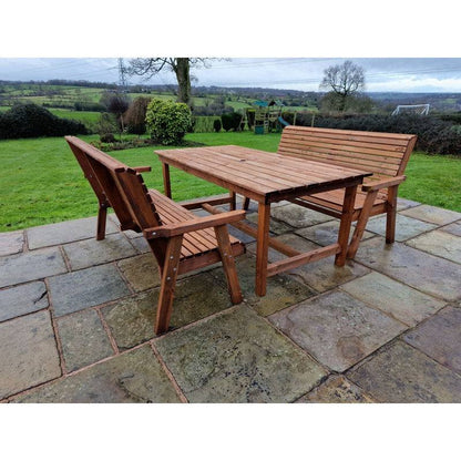 Swedish Redwood Garden Furniture Set by Croft - 6 Seats
