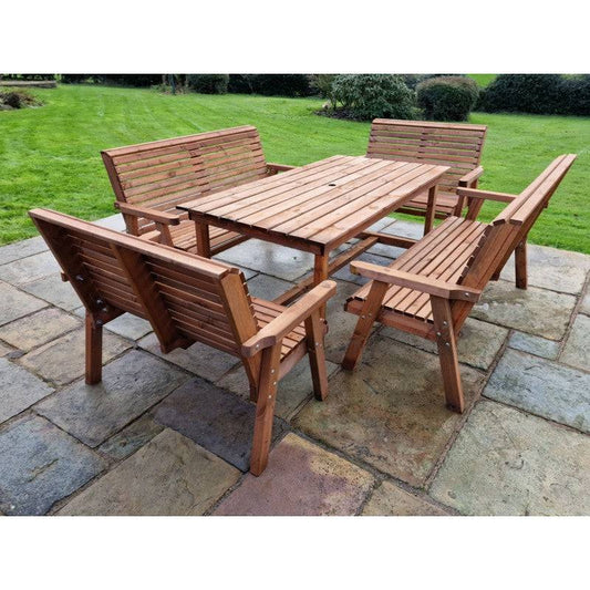 Swedish Redwood Garden Furniture Set by Croft - 10 Seats