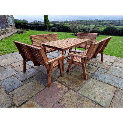 Swedish Redwood Garden Furniture Set by Croft - 10 Seats