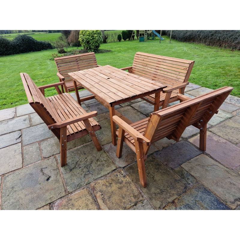 Swedish Redwood Garden Furniture Set by Croft - 10 Seats